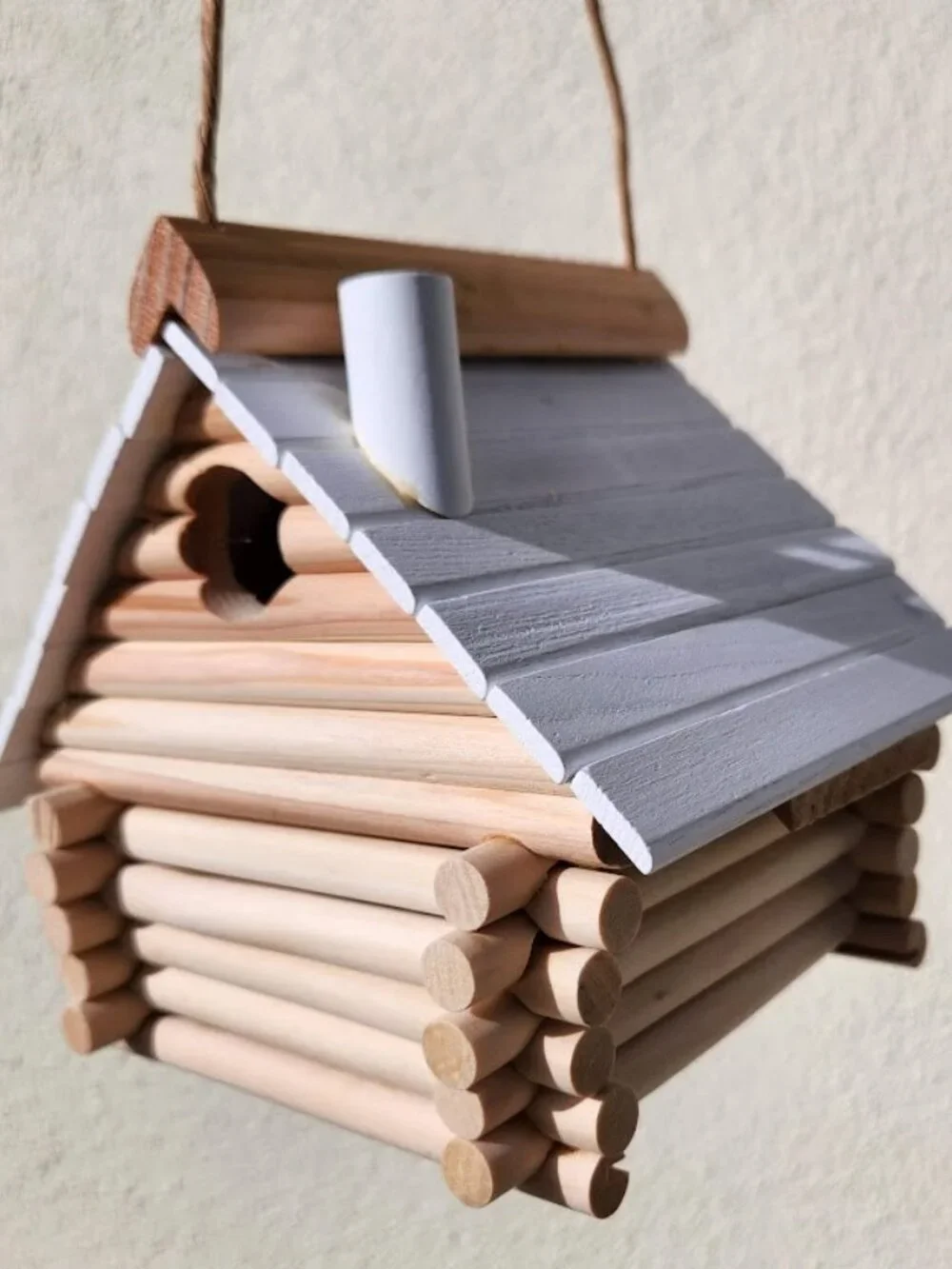 Handmade Lincoln Logs Birdhouse Bird House Garden Decor Insect Hotel 7.7